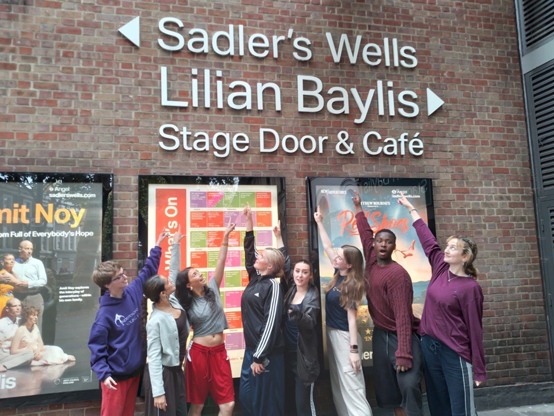Young Creatives outside Sadlers Wells Lilian Baylis Studio