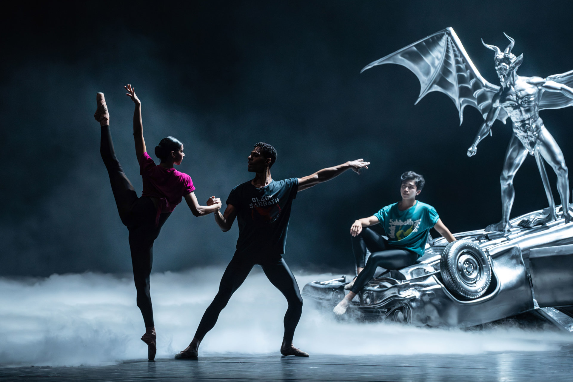 Copy of Celine Gittins, Tyrone Singleton Birmingham Royal Ballet, Black Sabbath - The Ballet Photo Johan Persson