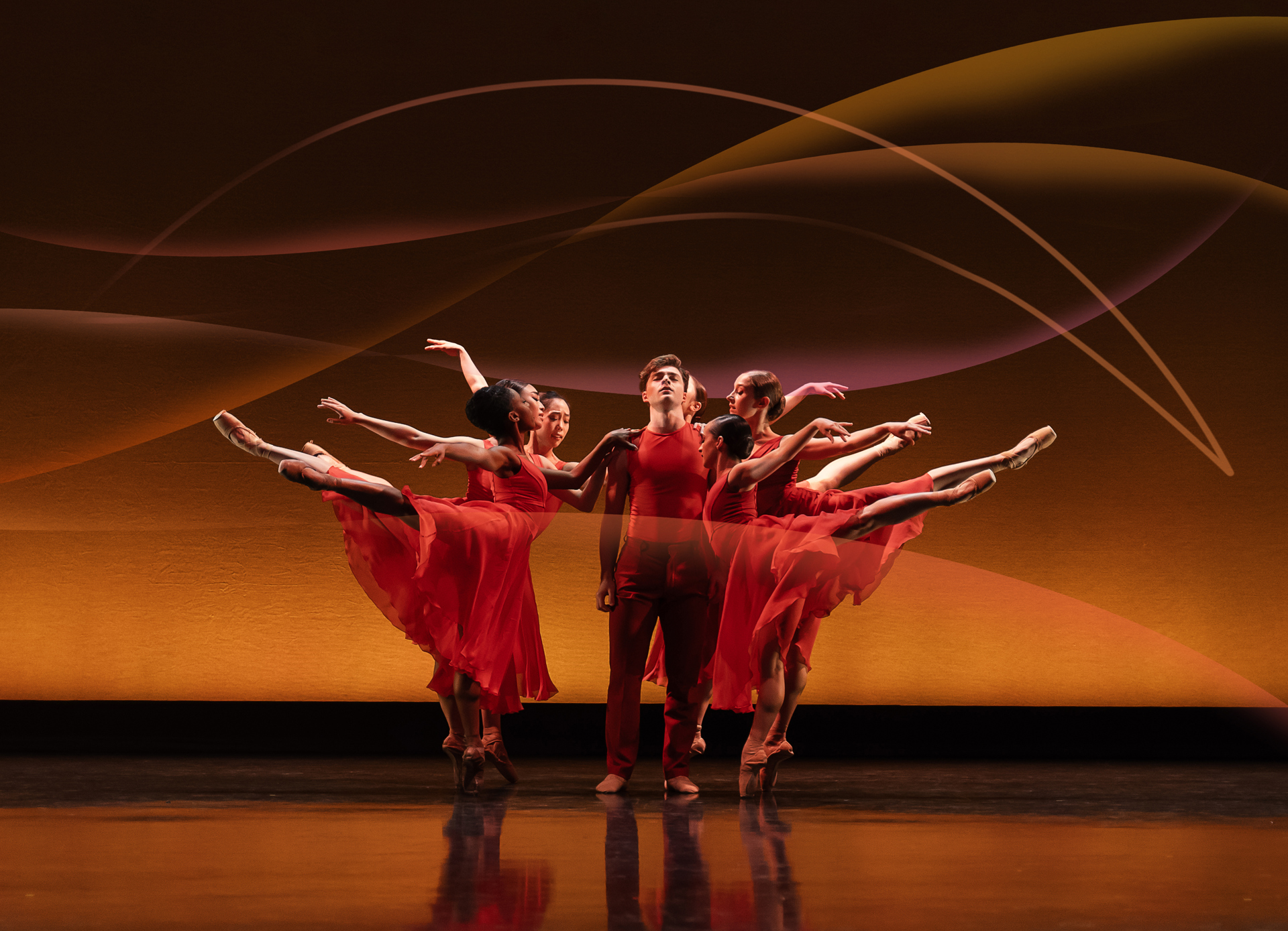 Northern Ballet Dancers in Intimate Pages choreographed by Tiler Peck. Photo by Emily Nuttall. 