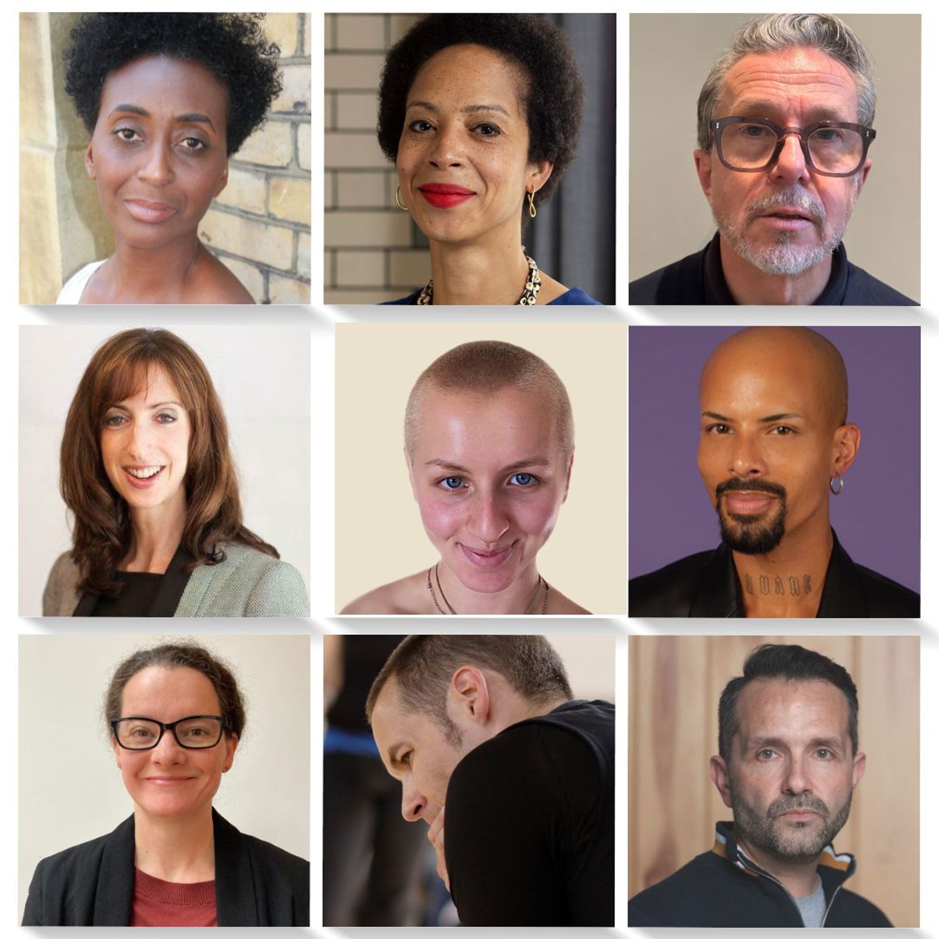 collage of nine headshots of Phoenix Dance Theatre New Trustees